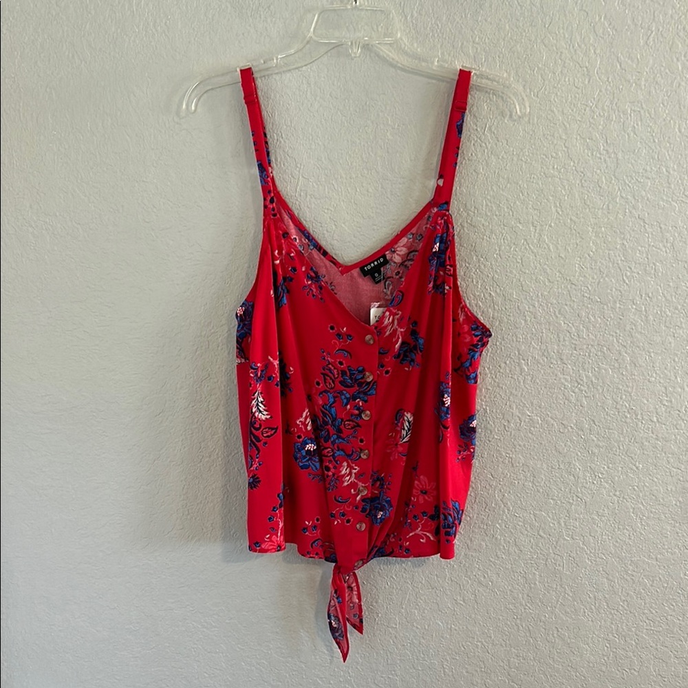 Floral Red Women's Top